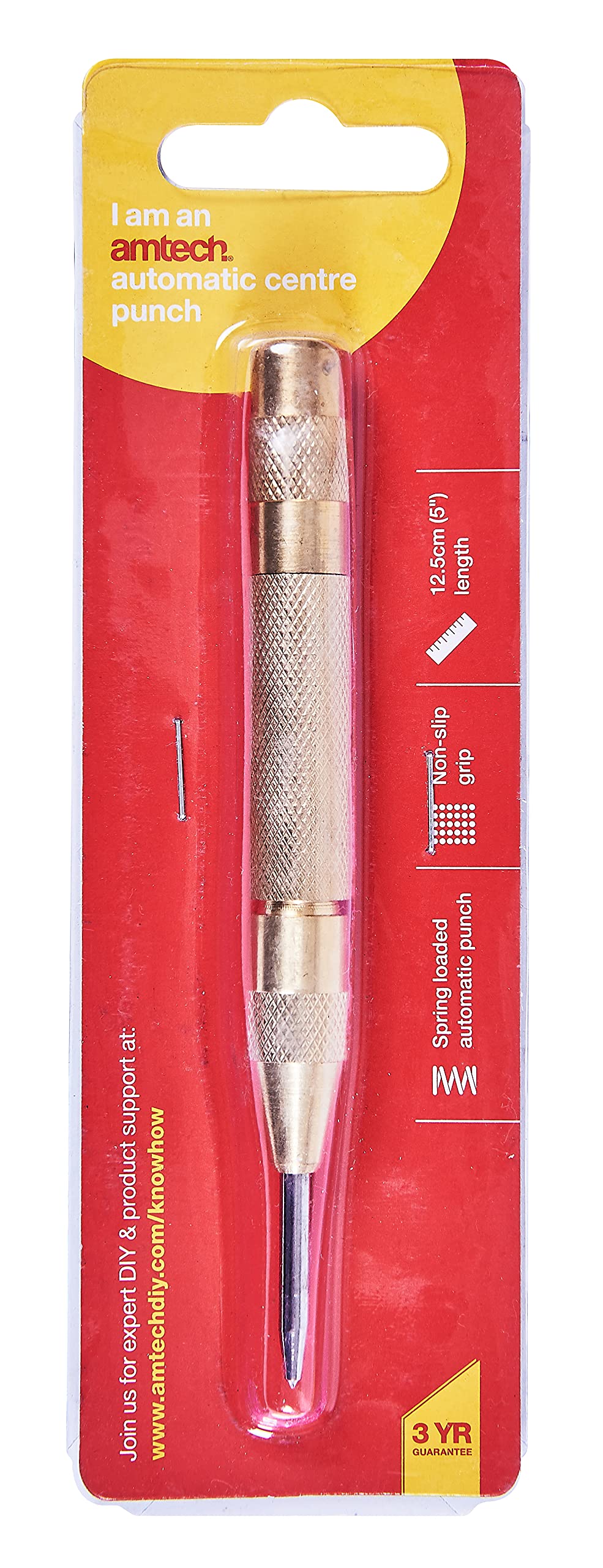 AM-TECH Automatischer Körner 125mm - Zentrierpunsch Für Metallbearbeitung