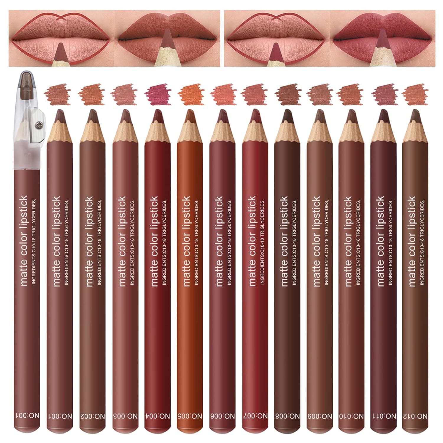 12 Colors Lip Liner Set Lip Liner Pencil Natural Nude Brown Matte Lip Liner Long Lasting Smooth Lip Liner for Daily Lip Makeup 12 Colors Lip Liner Set Lip Liner Pencil Natural Nude Brown Matte Lip Liner Long Lasting Smooth Lip Liner for Daily Lip Makeup