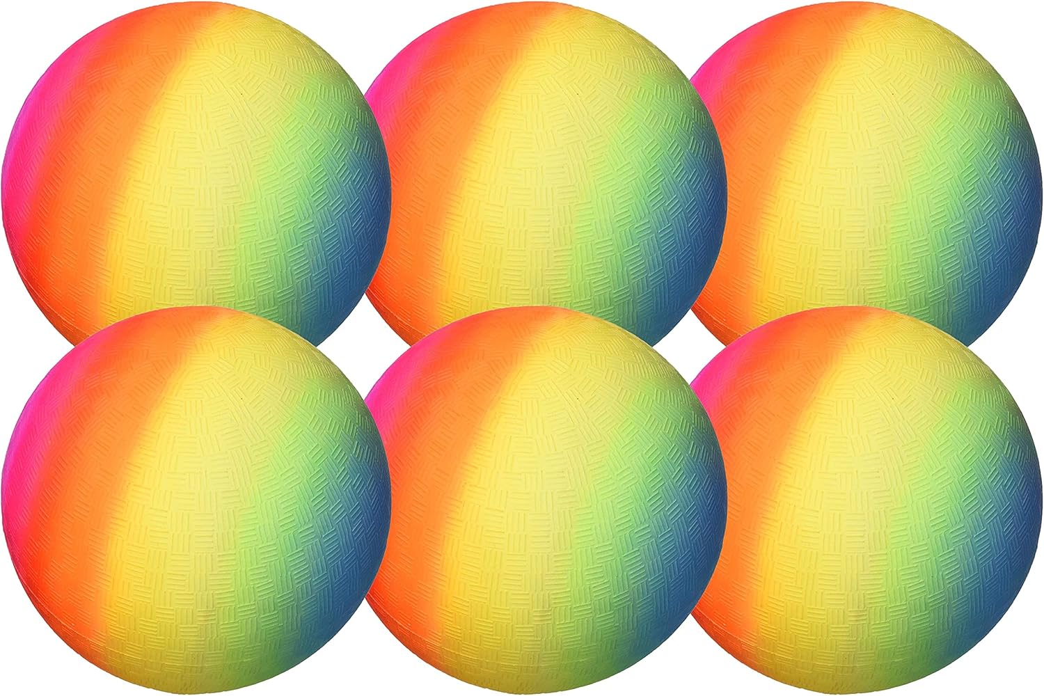 Zugar Land Rainbow Playground Kickballs (9") Soft Rubber Bouncy Beach Balls