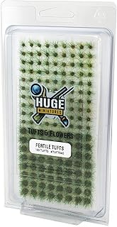 Huge Miniatures Grass Tufts, Fertile Summer Static Grass for Diorama Scenery and Model Basing by Huge Minis â€“ 150 Self-Adhesive Grass Tufts