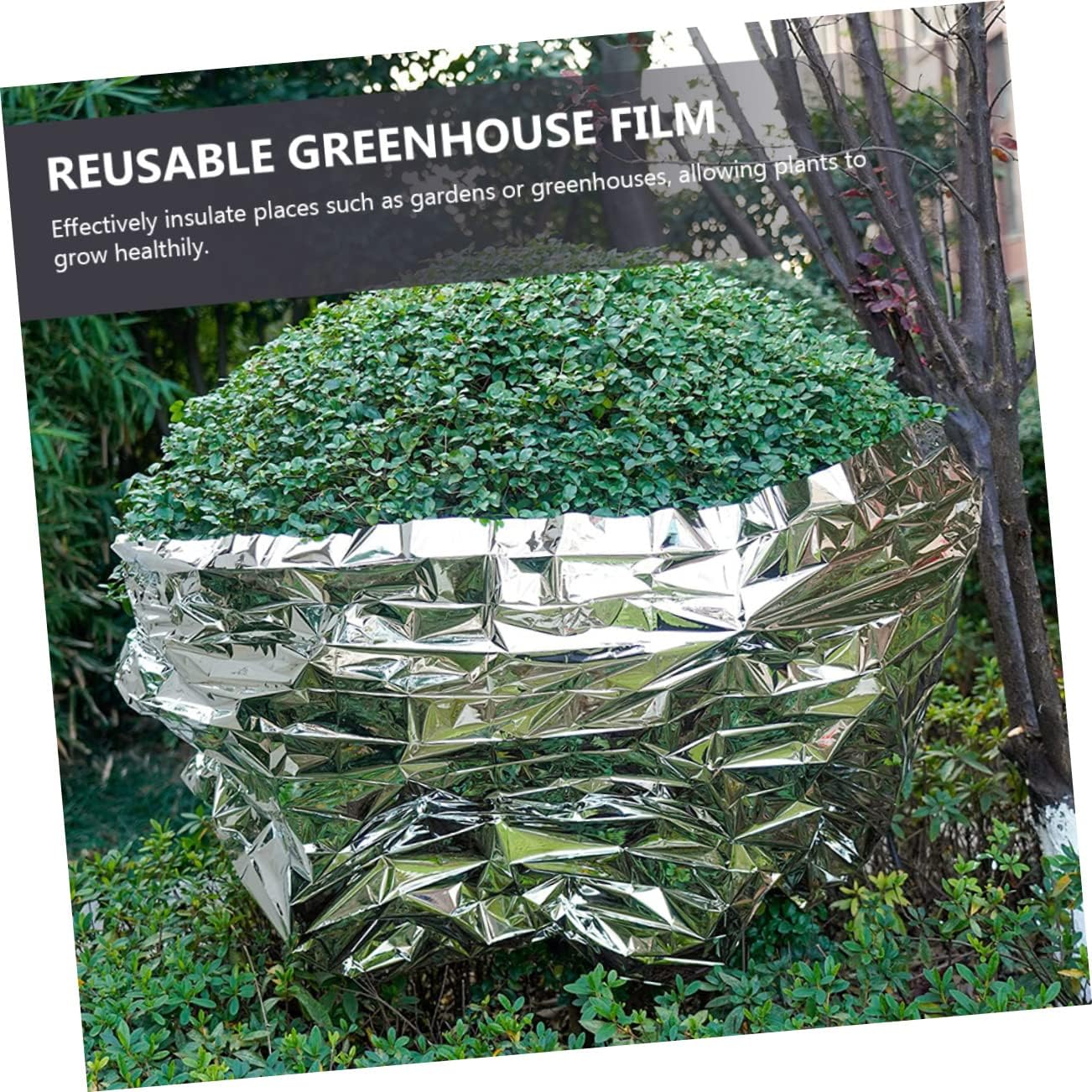 VICASKY Reflective Thin Film for Outdoor Plants High Reflective Garden Film for Greenhouses Insulation and Sunlight Management Space Saving Design Easy to Use for Gardening