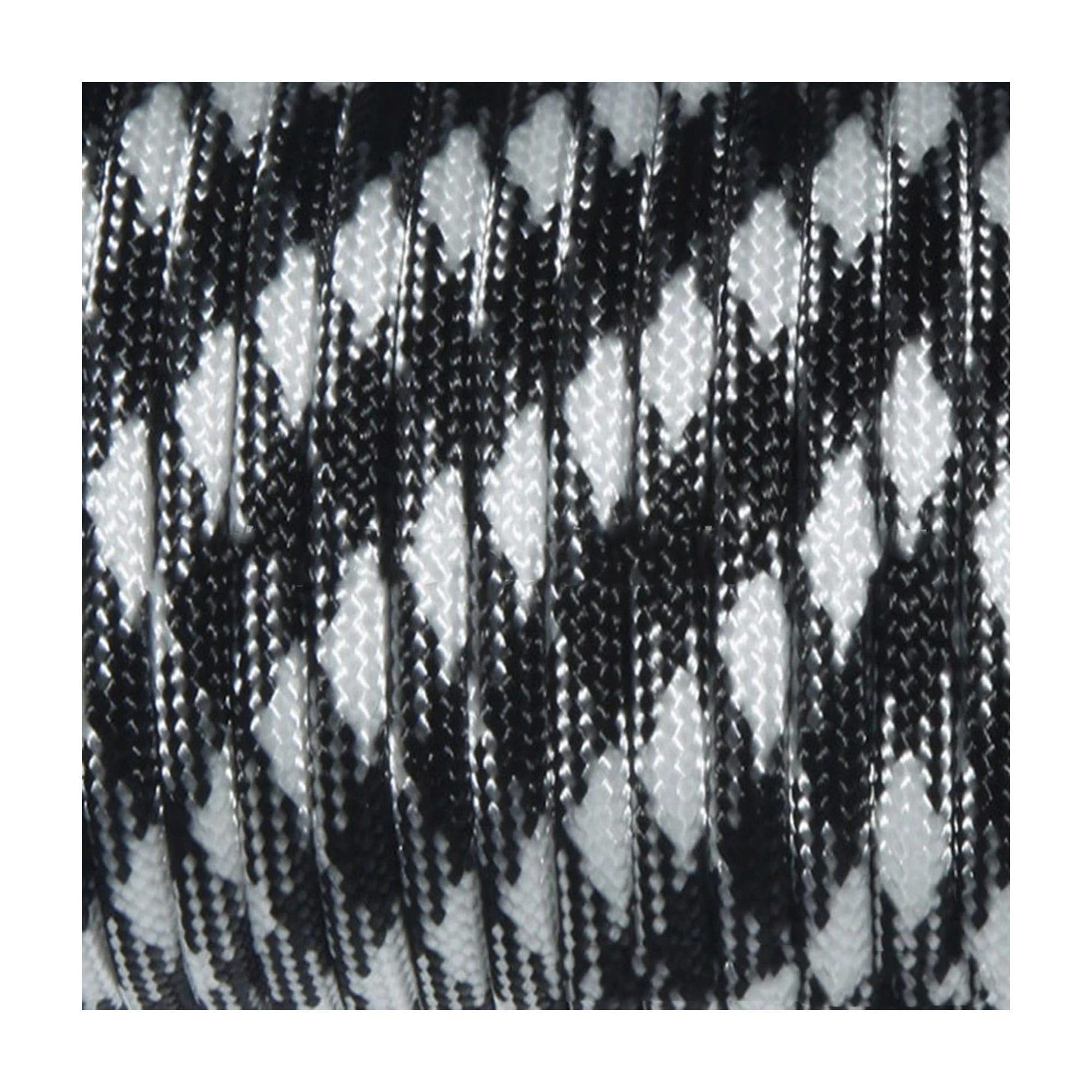 9-Core 650lb Paracord 5/15/31m Dia 4mm Military Tactical Survival Parachute Rope For DIY Making Lanyard Bracelet Dog Collar Tent - White Black - 31m