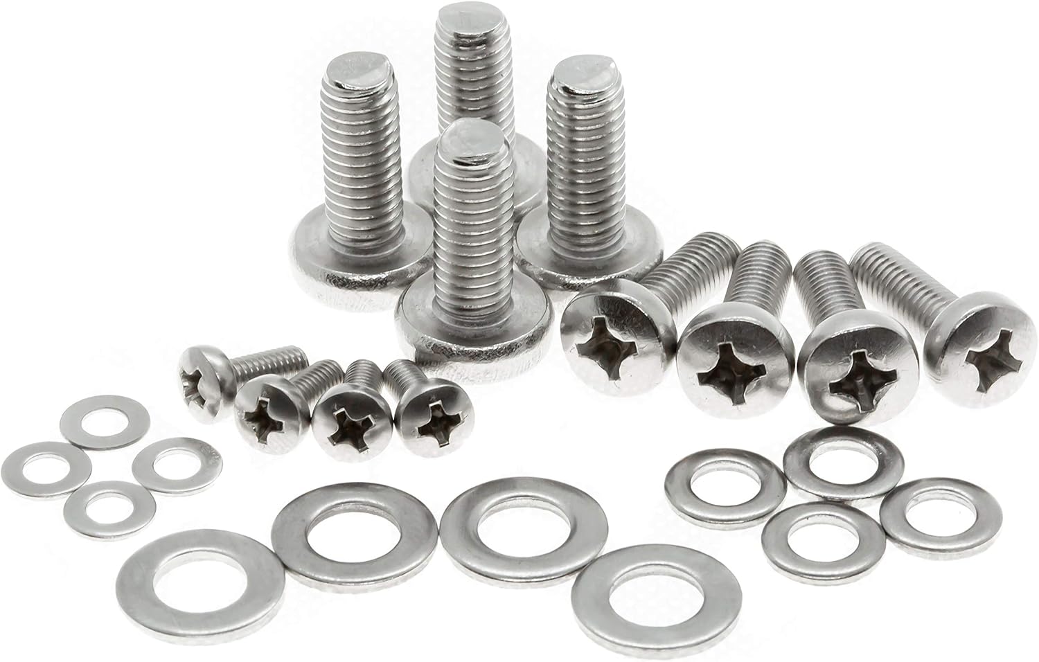 24pcs Stainless Steel TV Bracket Mount Kit Universal VESA TV Mount Screws for TV and Monitor
