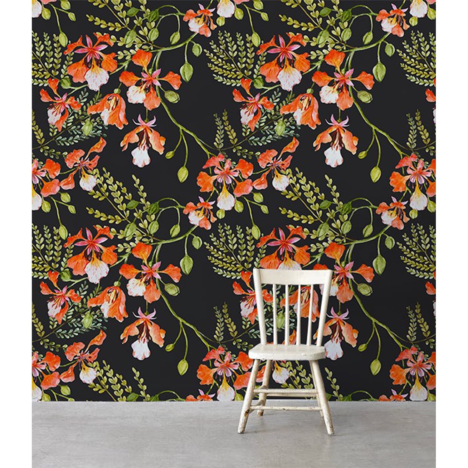 Fotomurale autoadhesivo Flores de fuego chinatown 104x70 cm Magic-Stick impermeable