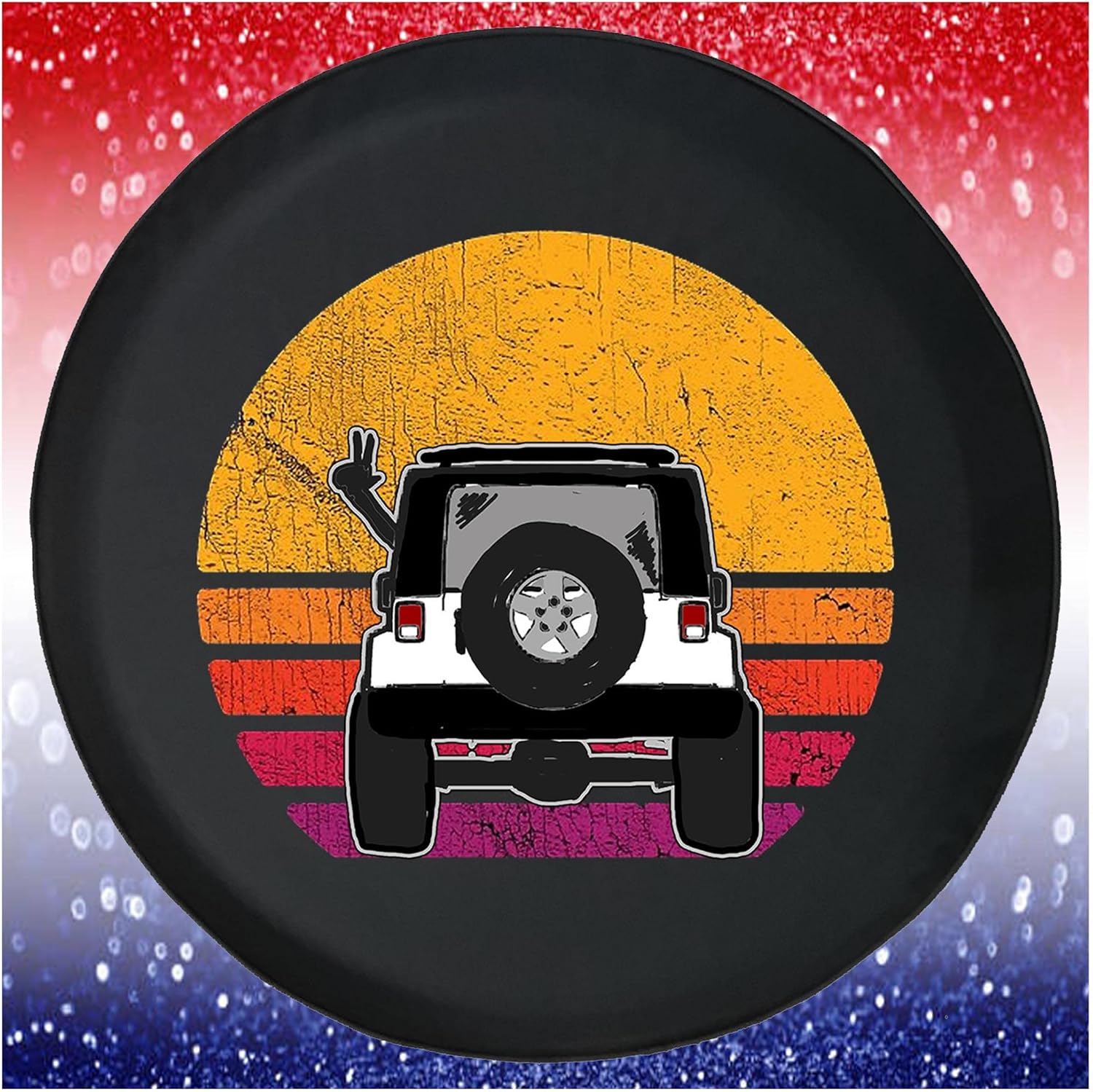 Spare Tire Cover The Original Black Accessories for Trailers Trucks SUVs RV Campers 28-29 Inch