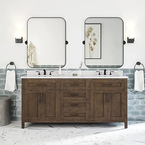 Miniatura 3 de NeuType Espejos de baño para pared, espejo de granja, espejo de pared, espejo de baño pivotante para entradas, salas de estar, marco de metal,