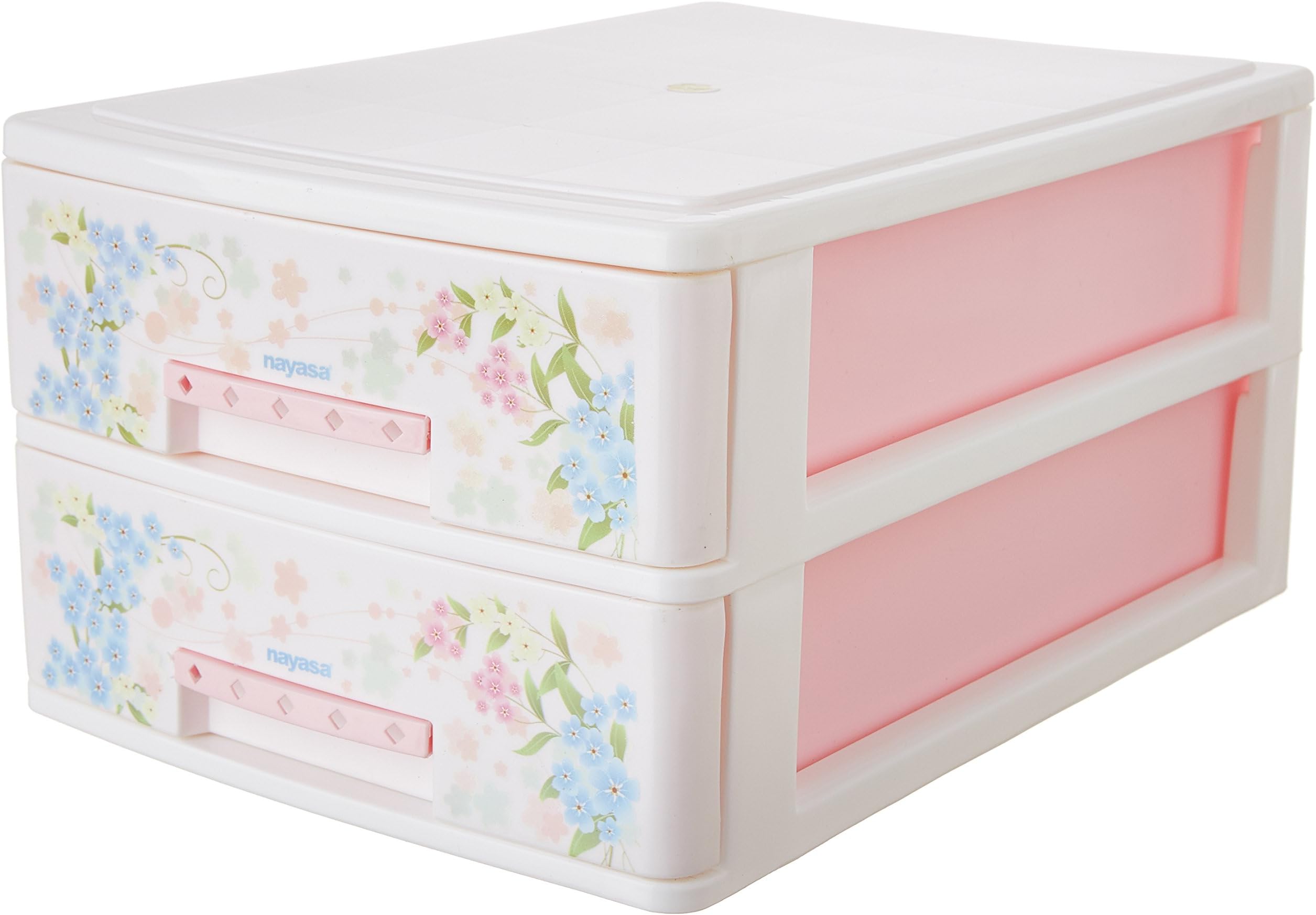 Tuckins 12 Deluxe Multipurpose Plastic Modular Drawer Organizer | Multi-Compartment Storage Cabinet for Home, Office & Kitchen | Durable & Stylish Plastic Storage Solution | Pink