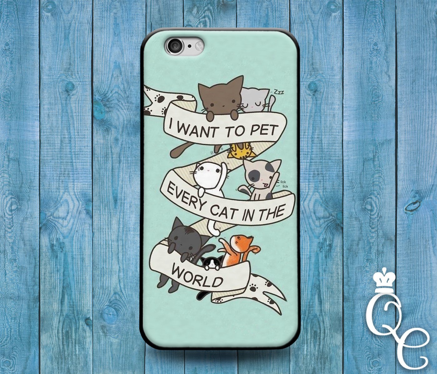 BoutiqueHouse iPhone 4 4s 5 5s 5c SE 6 6s plus iPod Touch 4th 5th 6th Generation Cute Kitten Quote Phone Case Funny Kitty Cat Animal Lover Pet Fun Hipster(iPhone 5c)