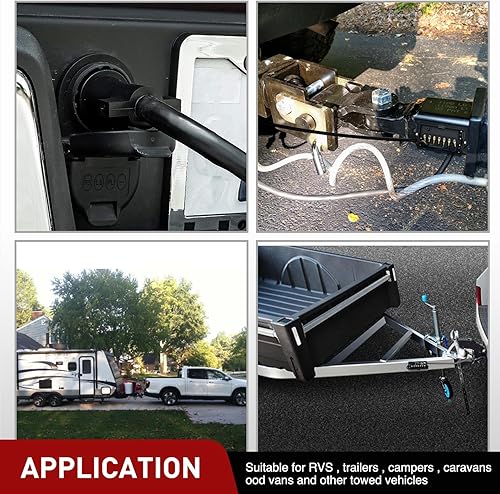 Miniatura 48 de Nilight - Cable conector reforzado de 7 vías para trailer, con caja de derivación de 7 salidas, de 8 pies de largo, apto para remolques motorizados