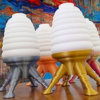 Vista 9 de Space Age Sci-Fi Midcentury Modern Hive Lamp Light LED Spaceship Inspired MCM Midmod 60s Office Desk Home Décor Lighting Dimmer Made In USA (Pink)