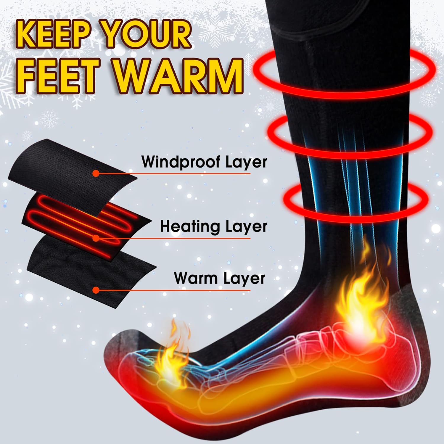 Magnolia Heated Socks Gallery Image 1