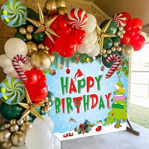 Miniatura 6 de Decoraciones de fiesta de feliz cumpleaños, pancarta de fondo verde para fotografía, fondo de fotos, accesorios de cabina de baby shower,