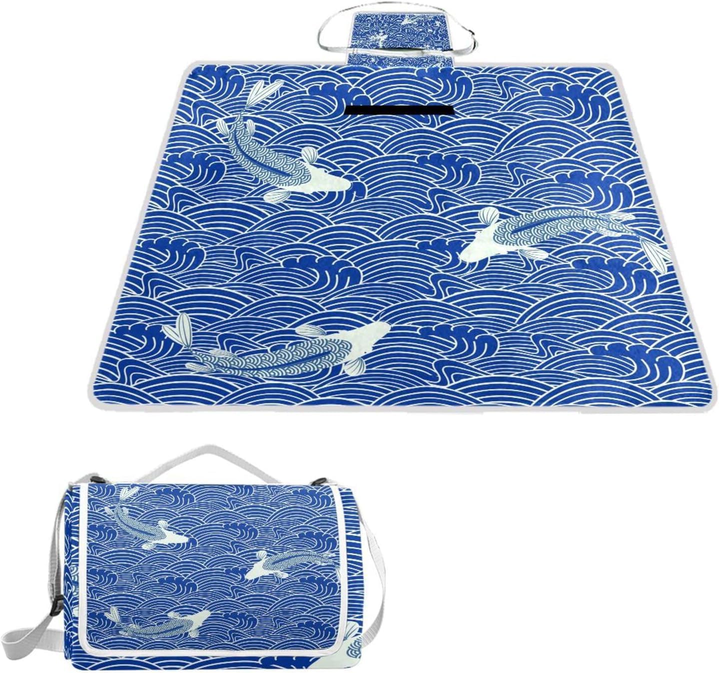 レジャーシート レジャーマット 厚手 アルミ 折り畳み 防水 コンパクト 大判 日本 和風 和柄 鶴 つる 和風 和柄 日本 波柄