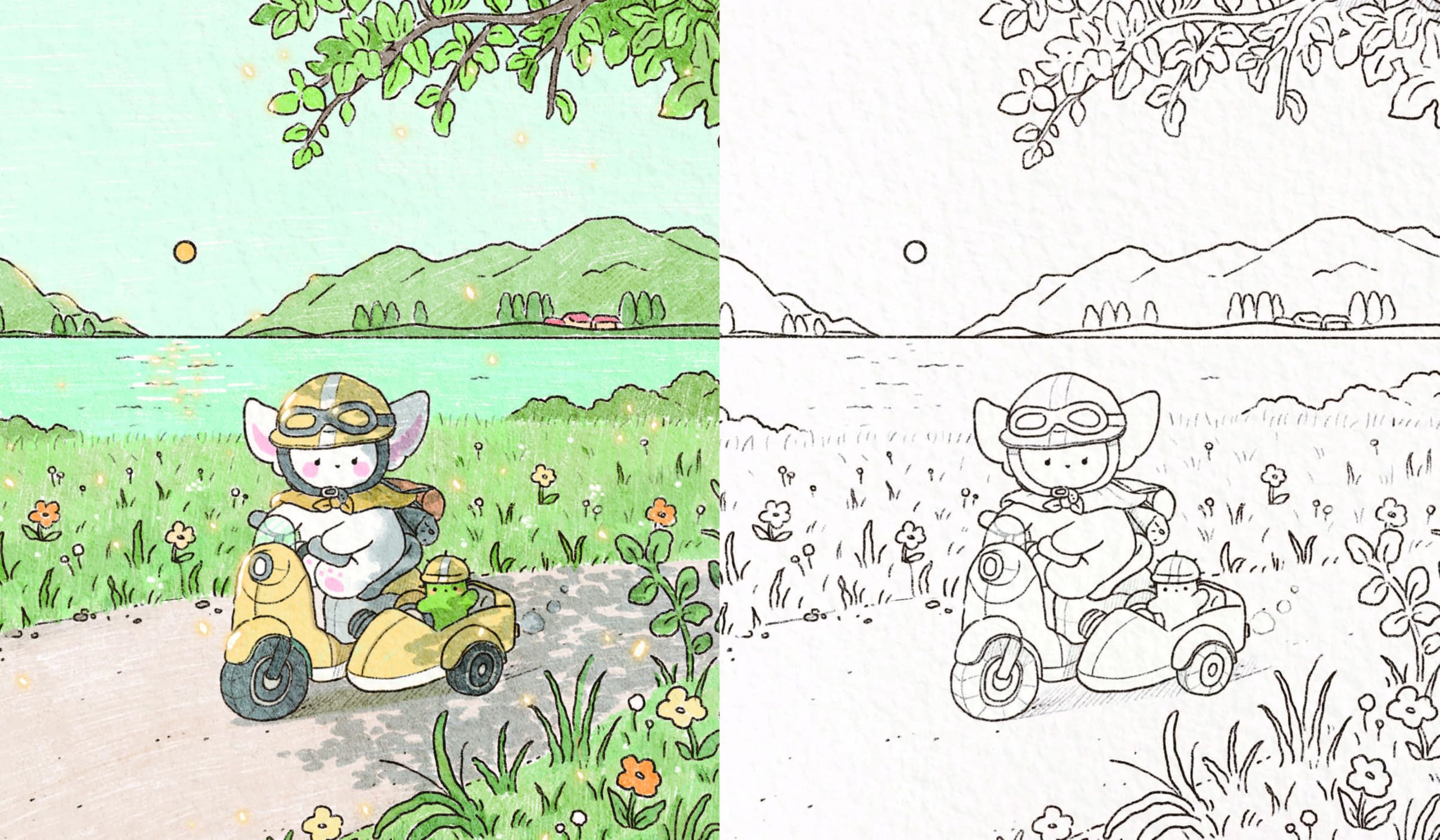 Sogumi the Fennec Fox: Cute Four-Seasons Colouring : Book 1