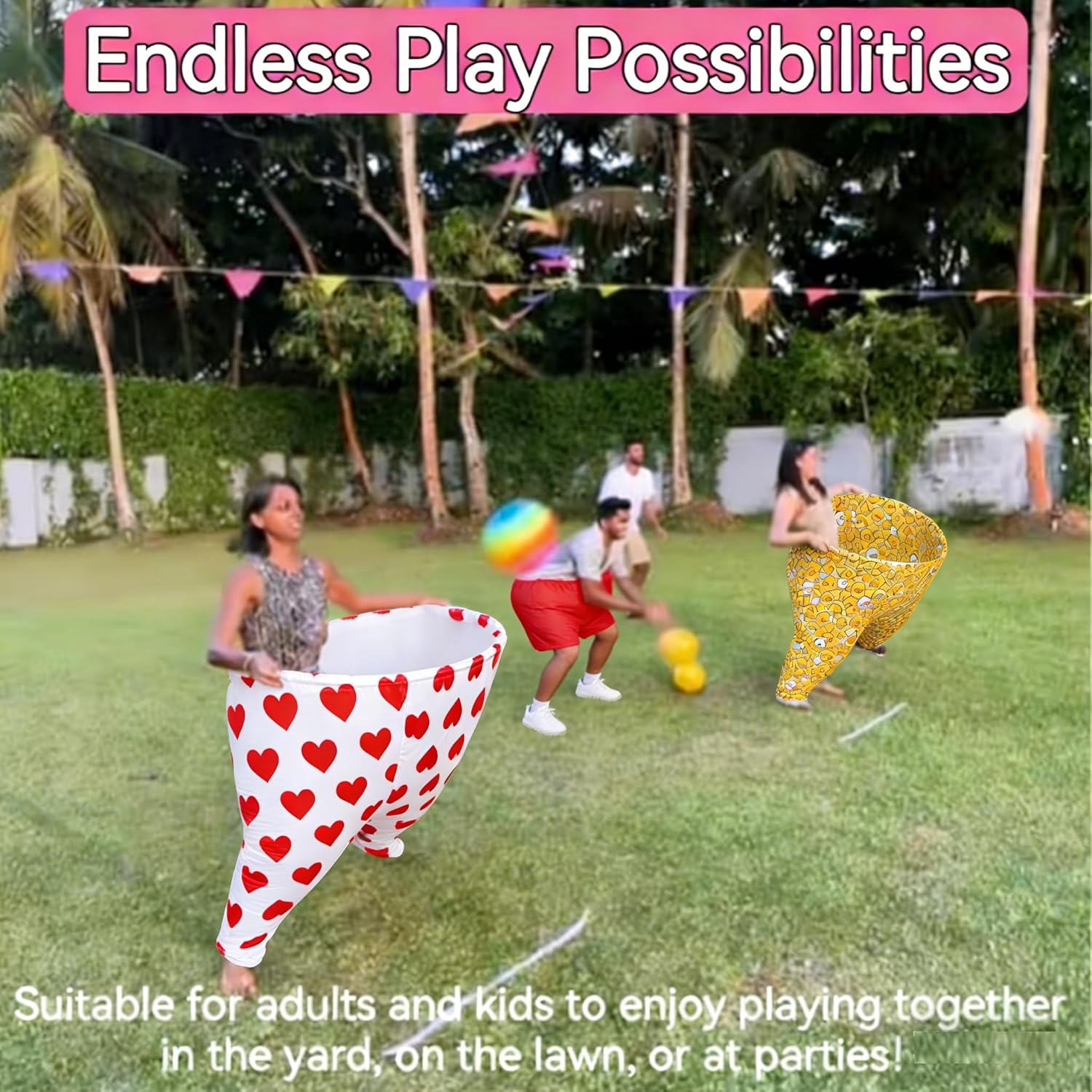 Granny Pants Yard Game Sets,Granny Pants Family Party Outdoor Games with Bouncy Balls for Adults,The Family Reunion Ultimate Backyard Party Games