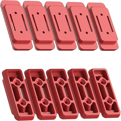 Sistema de montaje de pies, pies de montaje para paquete Milwaukee, pies de montaje para sistema de embalaje Milwaukee (10, rojo)