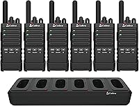 Cobra PX650 Professional Business Walkie Talkies 6-Pack - 300,000 sq ft Range, IP54 Splashproof, Rechargeable FRS Radios