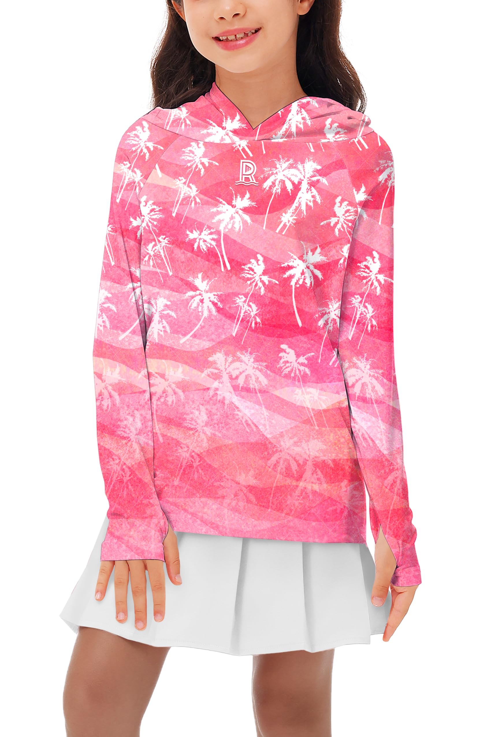 Remimi Kids Sun Shirt Rash Guard Quick Dry Sun Protection Athletic Hoodie Hiking Shirts 3-12 Years
