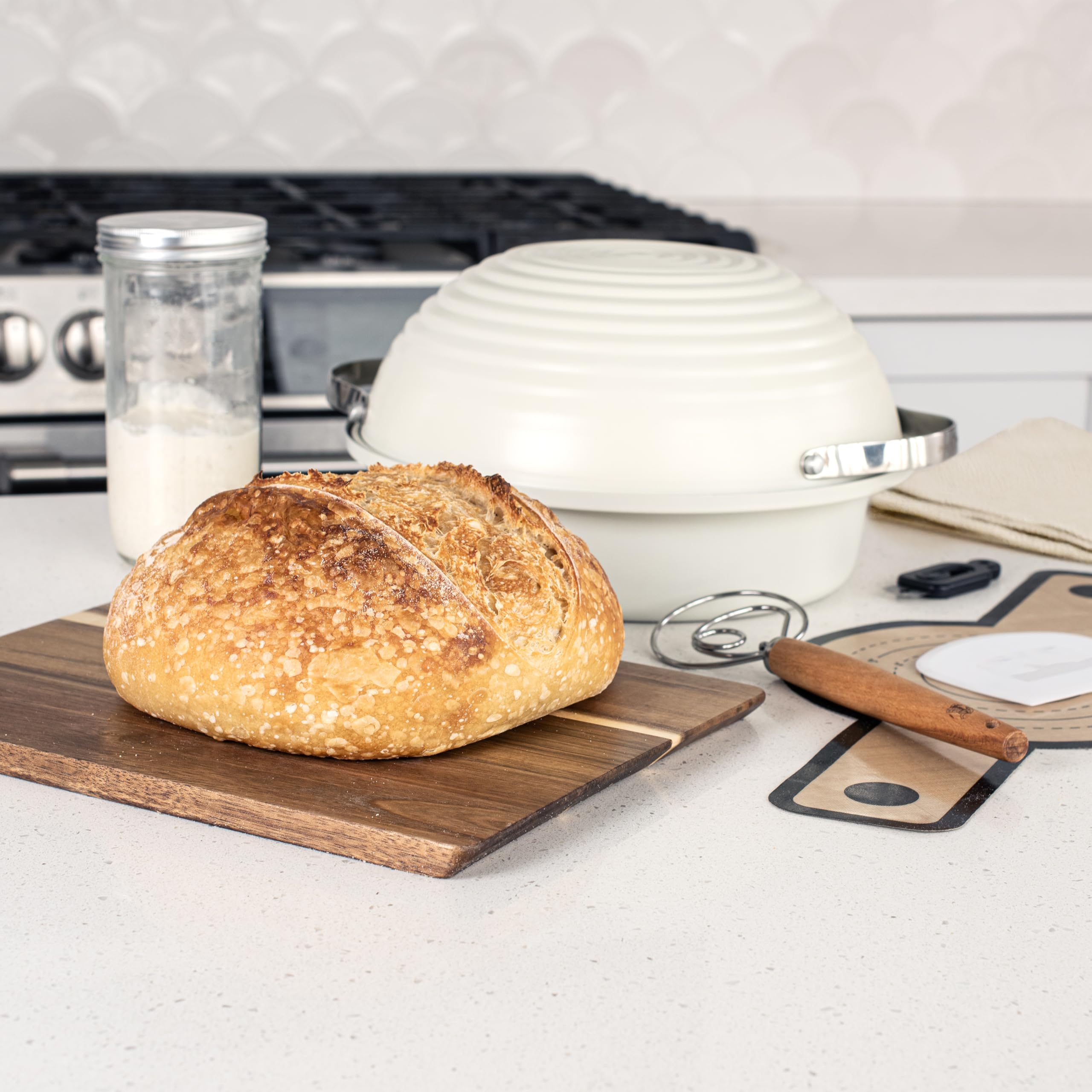 Nordic Ware Simply Sourdough Sauerteig-Backset, 9-teiliges Starter-Set