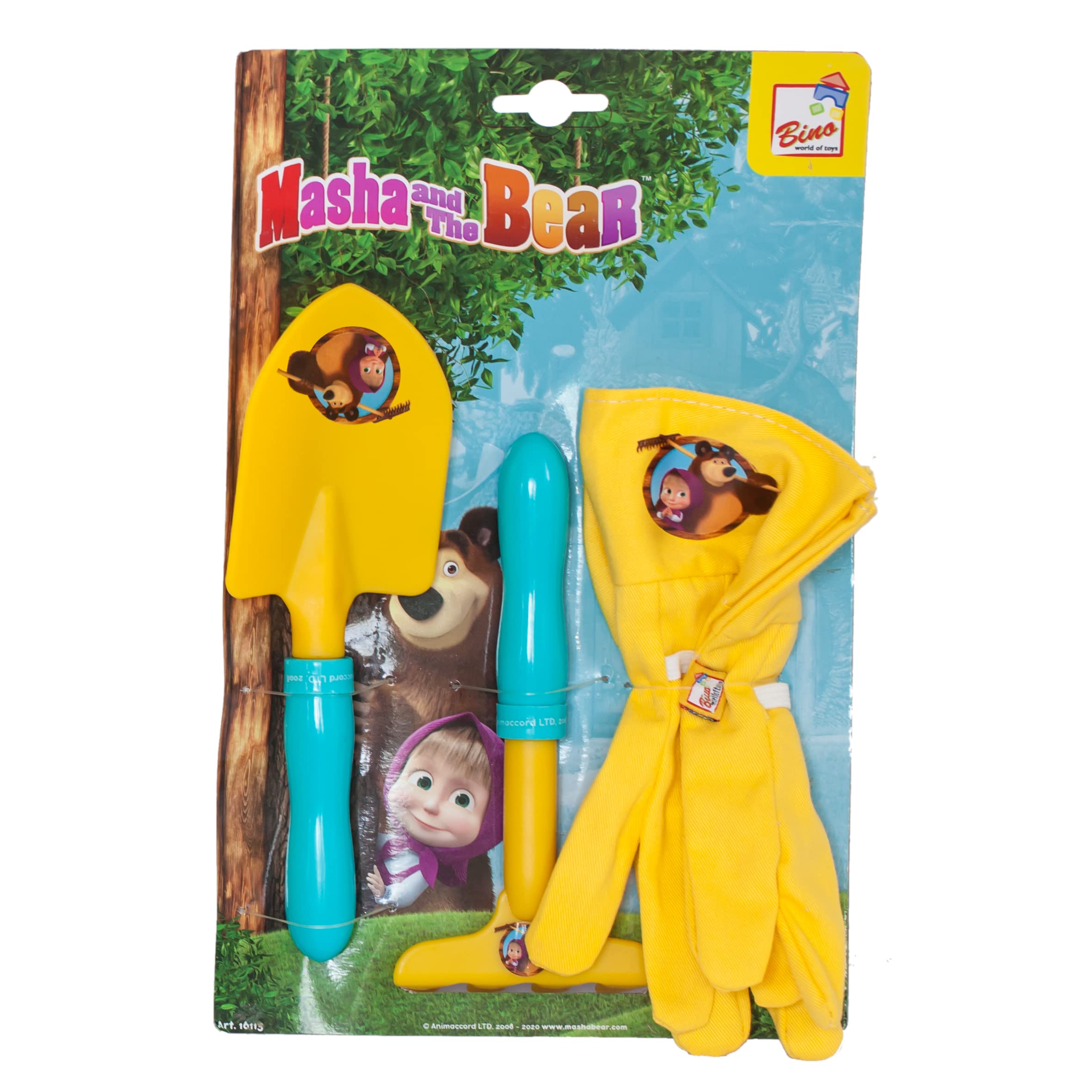 Mascha und der Bär 3 Piece Garden Tool Set for Children (Sand Toy Including Gloves, Hand Shovel and Hand Rake, 3 Years - Image 3