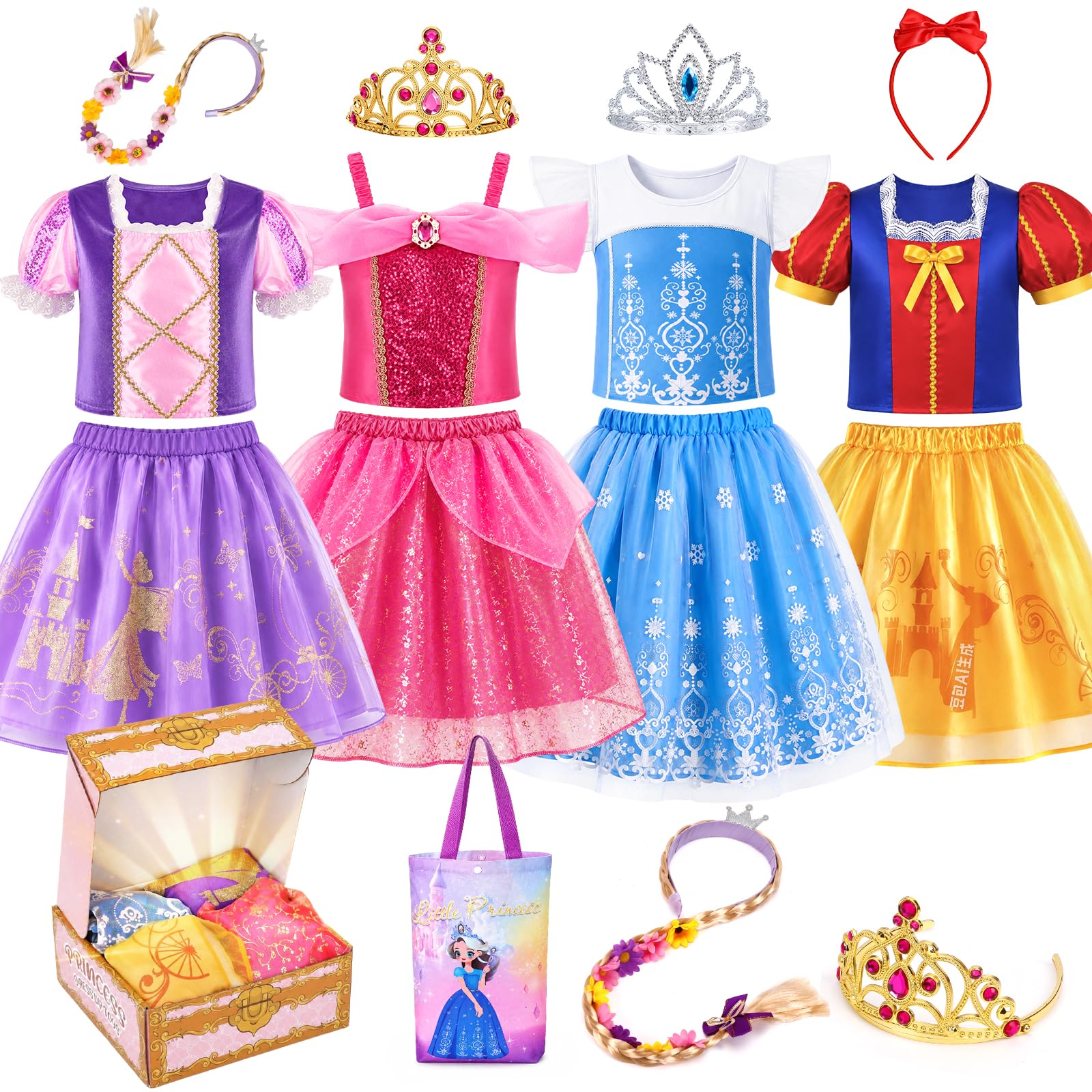 Meland Princess Dress Up for Girls 3-8