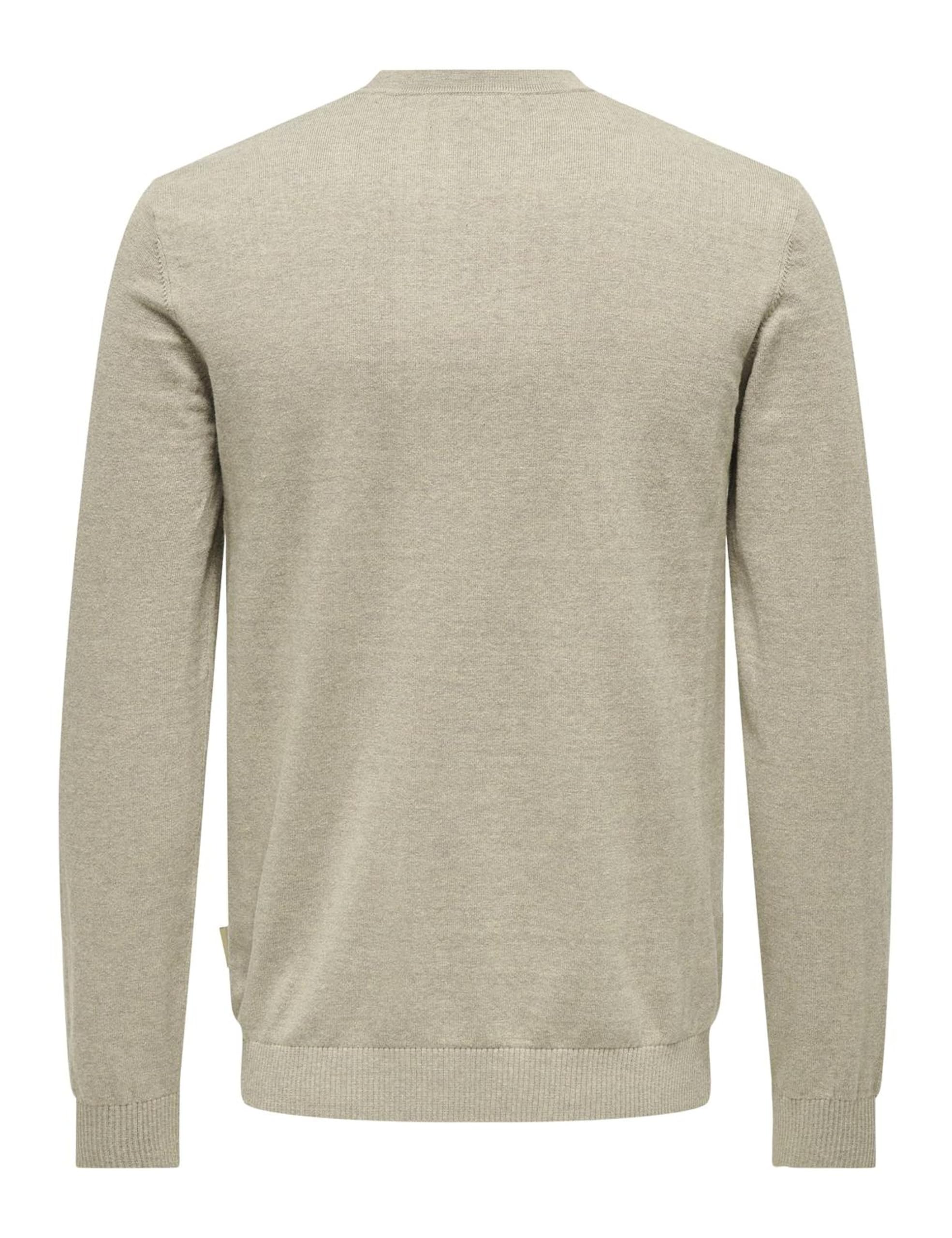 Only & Sons Sweter z dzianiny Mężczyźni Onsloui Reg 12 Mel Crew Knit