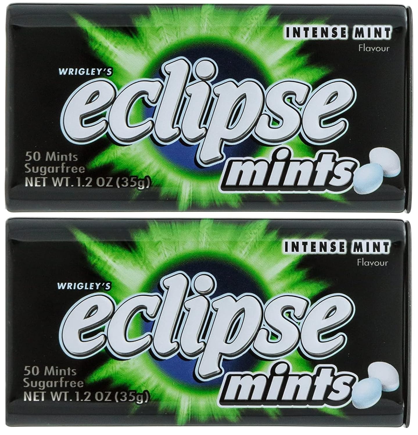 Wrigley's Eclipse Sugar free Mints Intense Mint Flavoure Mouth Freshener 40g Pack Of 2 (Imported