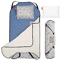 Vista 16 de Tot Cot Colchoneta para Siesta para Niños - Ropa de Cama para Guardería Preescolar de Niños Pequeños con Manta y Almohada - Edades de 2 a 5 Años