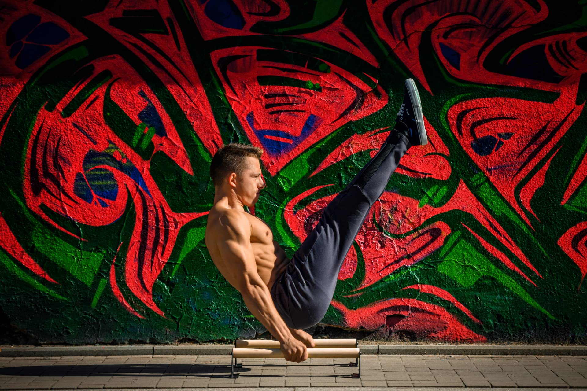 Liegestützgriffe Handstand Griffe Calisthenics Minibarren Fitness Liegestütze Griff Parallettes Höhenverstellbar Holz und Stahl Push Up Bars S, M, L