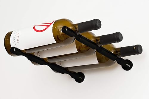 VintageView Vino Pins Estante para botellas de vino de metal montado en la pared para paneles de yeso o superficies de madera Elegante y moderno