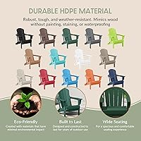 Vista 34 de WestinTrends Malibu - Juego de 2 sillas Adirondack plegables de polietileno para exteriores, color lima