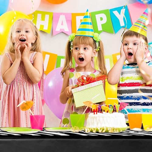 Miniatura 6 de Buryeah Mantel desechable de plástico con estampado de cebra, 3 piezas, diseño de cebra, 54 x 108 pulgadas, para baby shower, boda, fiesta de