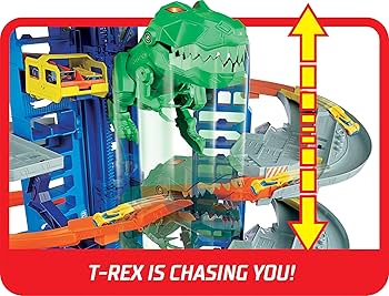 Hot Wheels City Robo T-Rex Ultimate Garage Multi-level multi
