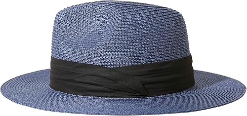 Miniatura 29 de Lanzom - Sombrero de paja playero para mujer, de ala ancha, plegable, estilo Fedora, UPF50+