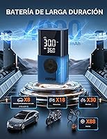 Vista 3 de AstroAI Inflador de neumáticos L7S compresor de aire portátil inalámbrico bomba de bicicleta con pantalla digital de valores duales, bomba