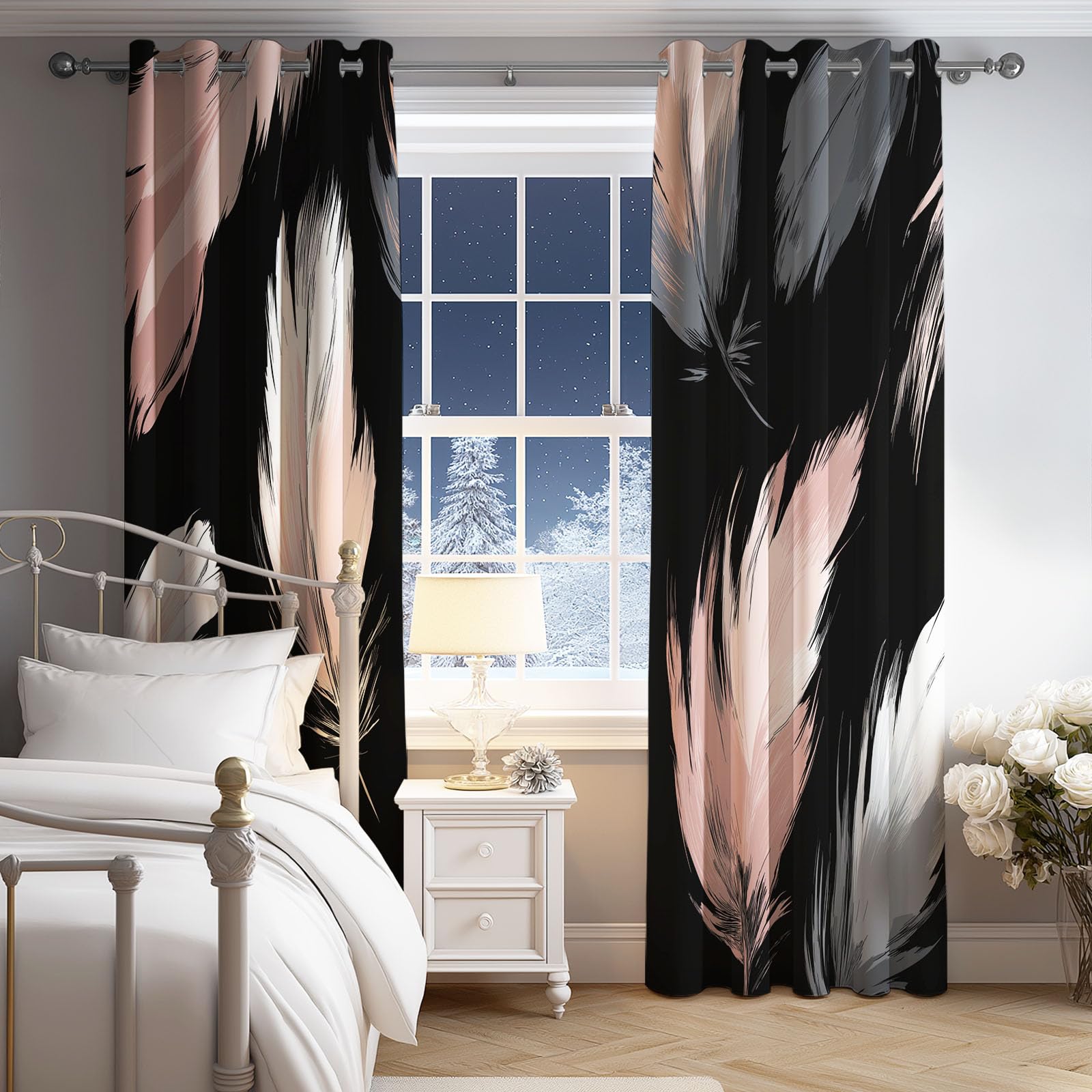 Générique 140L x 800H CM Rideau à œillets Naturel Réaliste Sauvage Animal, Rideaux isolants Thermiques Oeillets Occultants Rideaux pour Salon, Chambre et Chambre d'enfants, 2 Panneau