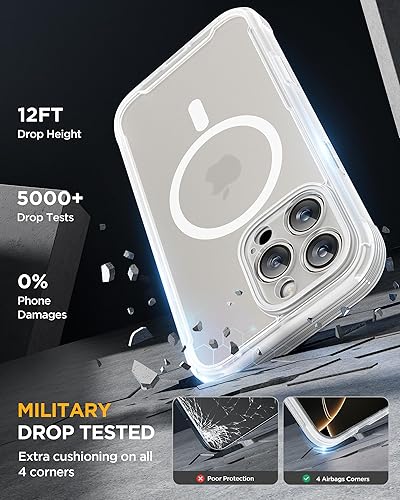 Miniatura 76 de Miracase Glass Series - Funda magnética para iPhone 15, compatible con MagSafe, de cuerpo completo, protector de pantalla de vidrio 9H integrado