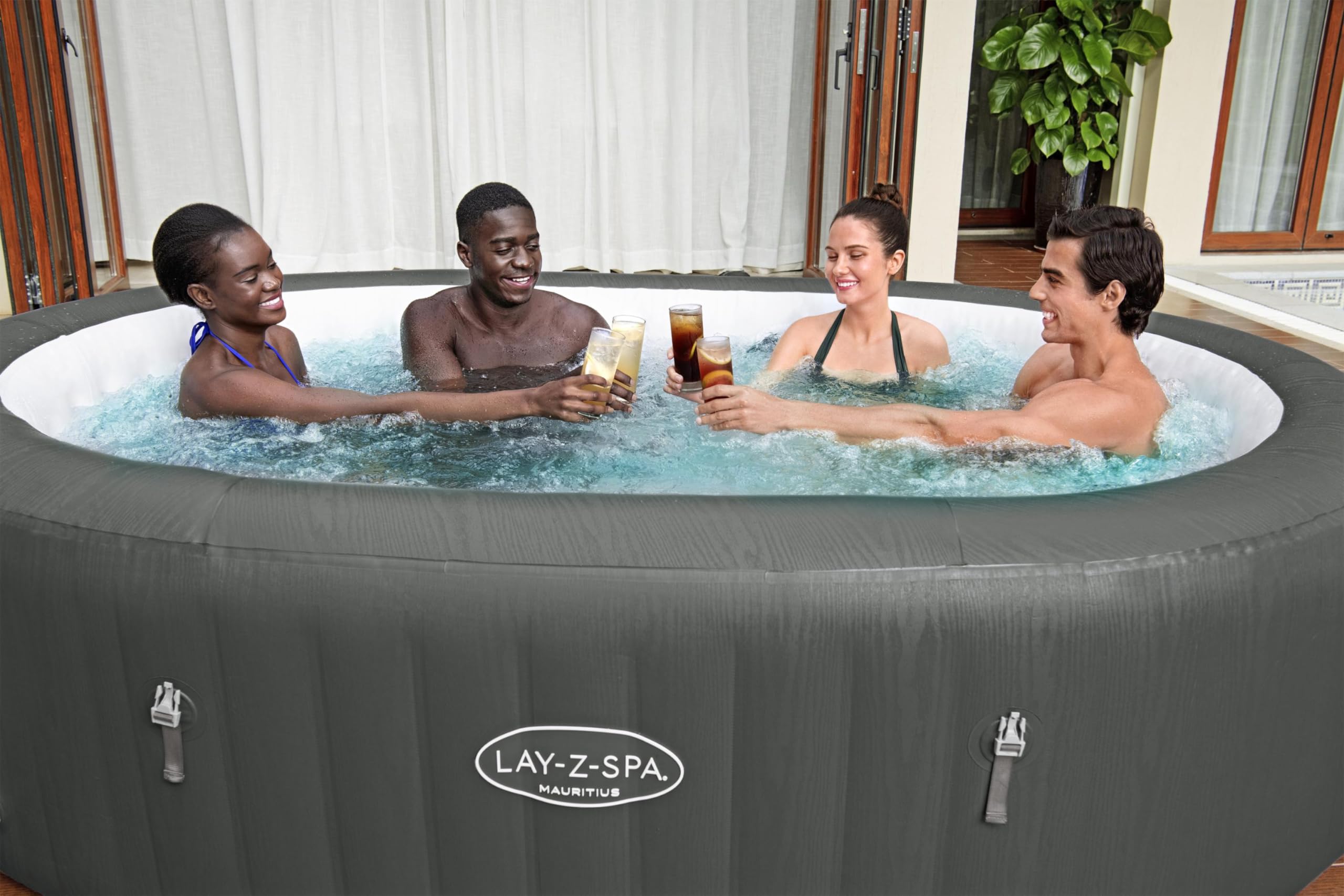 BESTWAY SPA Hinchable Lay-Z-SPA Mauritius Smart 270x180x71 cm Gris
