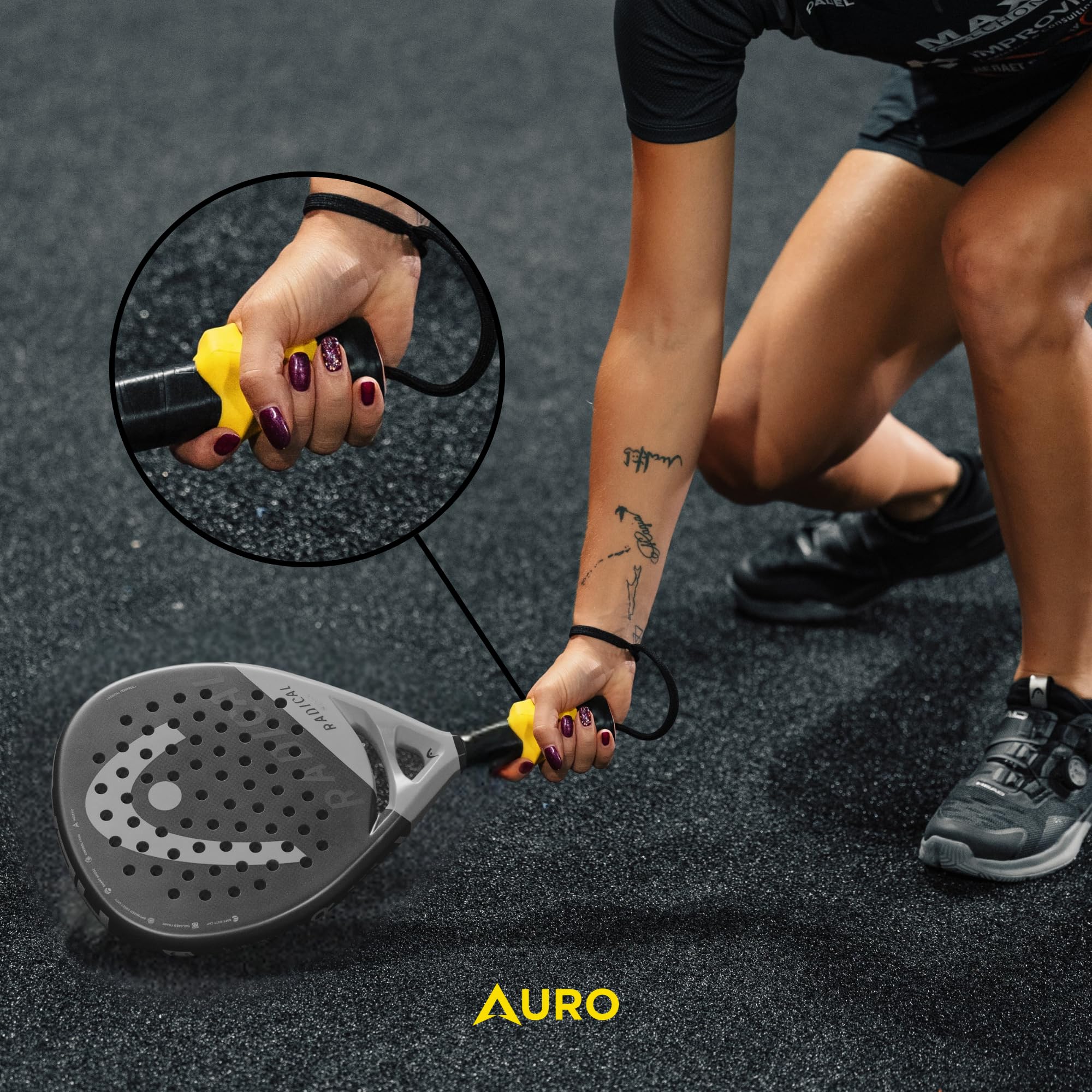 Grip para Pádel, Tenis y Pickleball Auro Grip – Corrige tu Empuñadura al Instante | Mayor Control, Potencia y Precisión