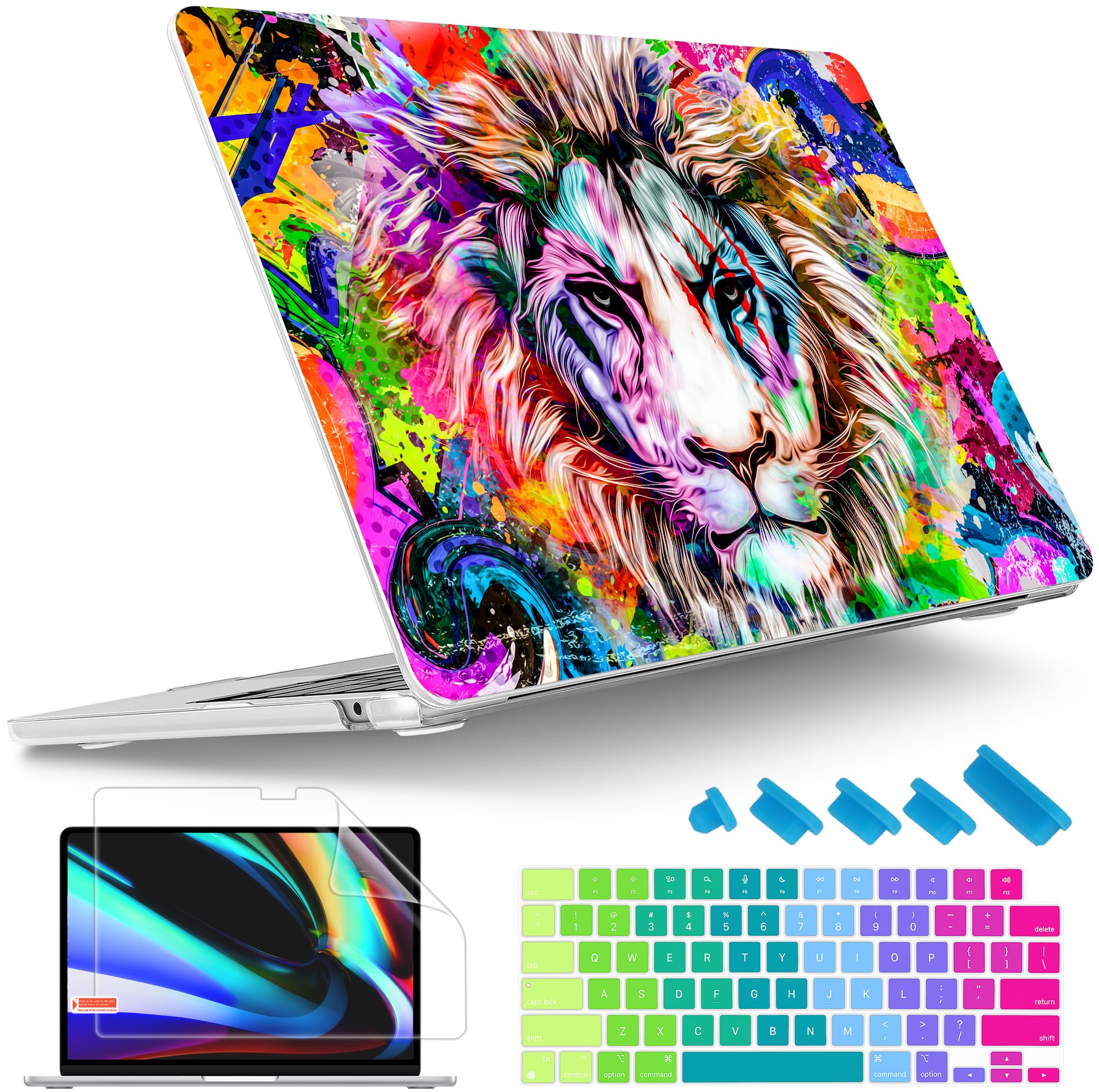 Tuiklol for 2025 2024 2023 MacBook Air 15 inch Case M4 M3 M2 Chip, Model A3241 A3114 A2941 Hard Shell Case with Keyboard Cover & Screen Protector for