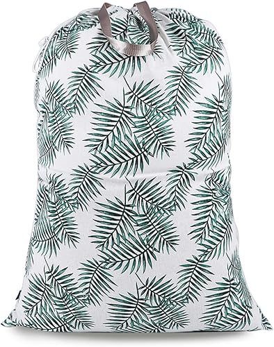 Bolsa de lavandería extra grande con cordón y asa, bolsa de ropa sucia de viaje resistente para lavandería y hogar, forro duradero para cesta de