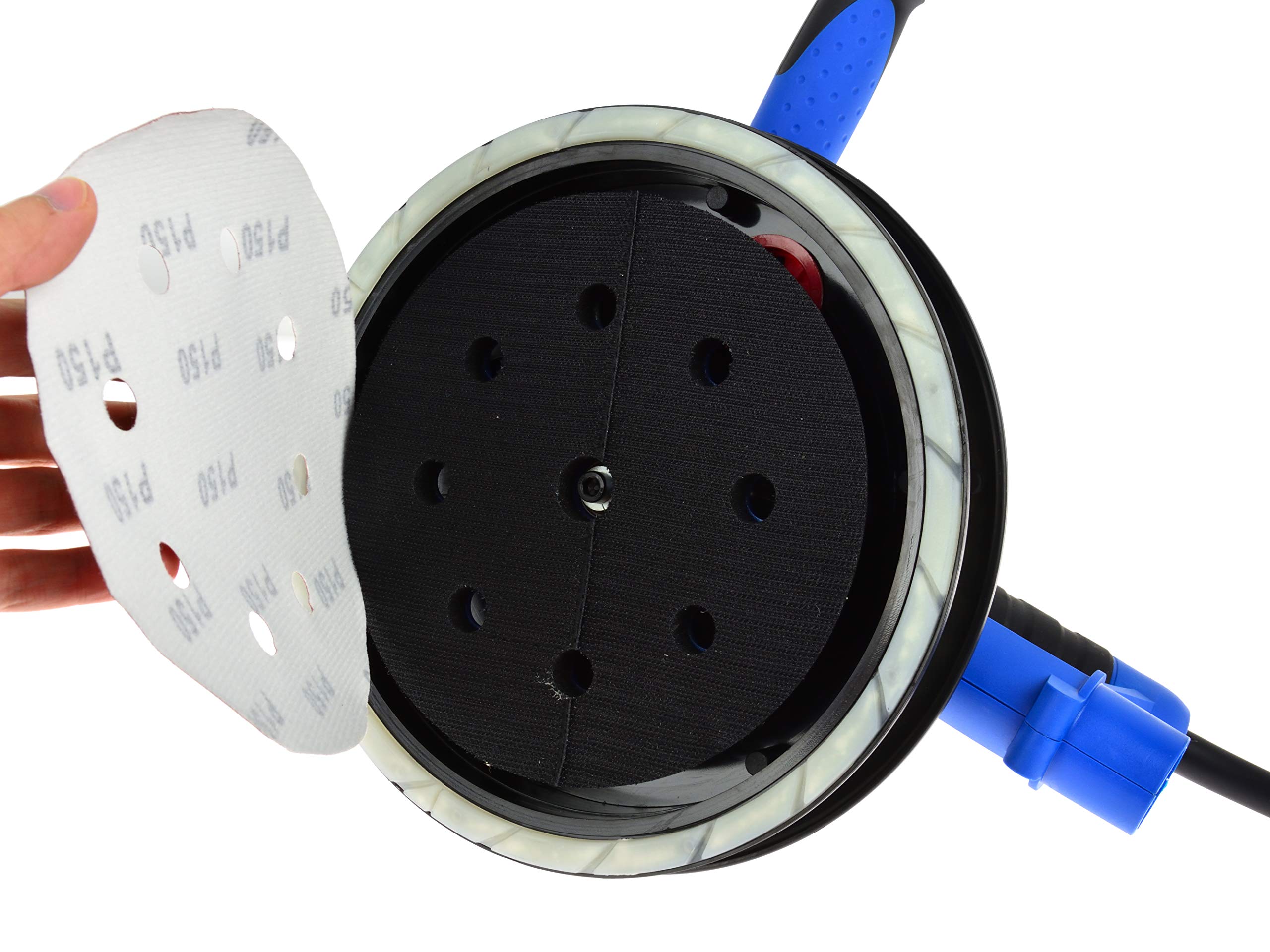 Szlifierka do gipsów, szlifierka ścienna, szlifierka sufitowa z diodami LED, lekka, 800 W, średnica 190 mm, 1200 – 2300 obr./min