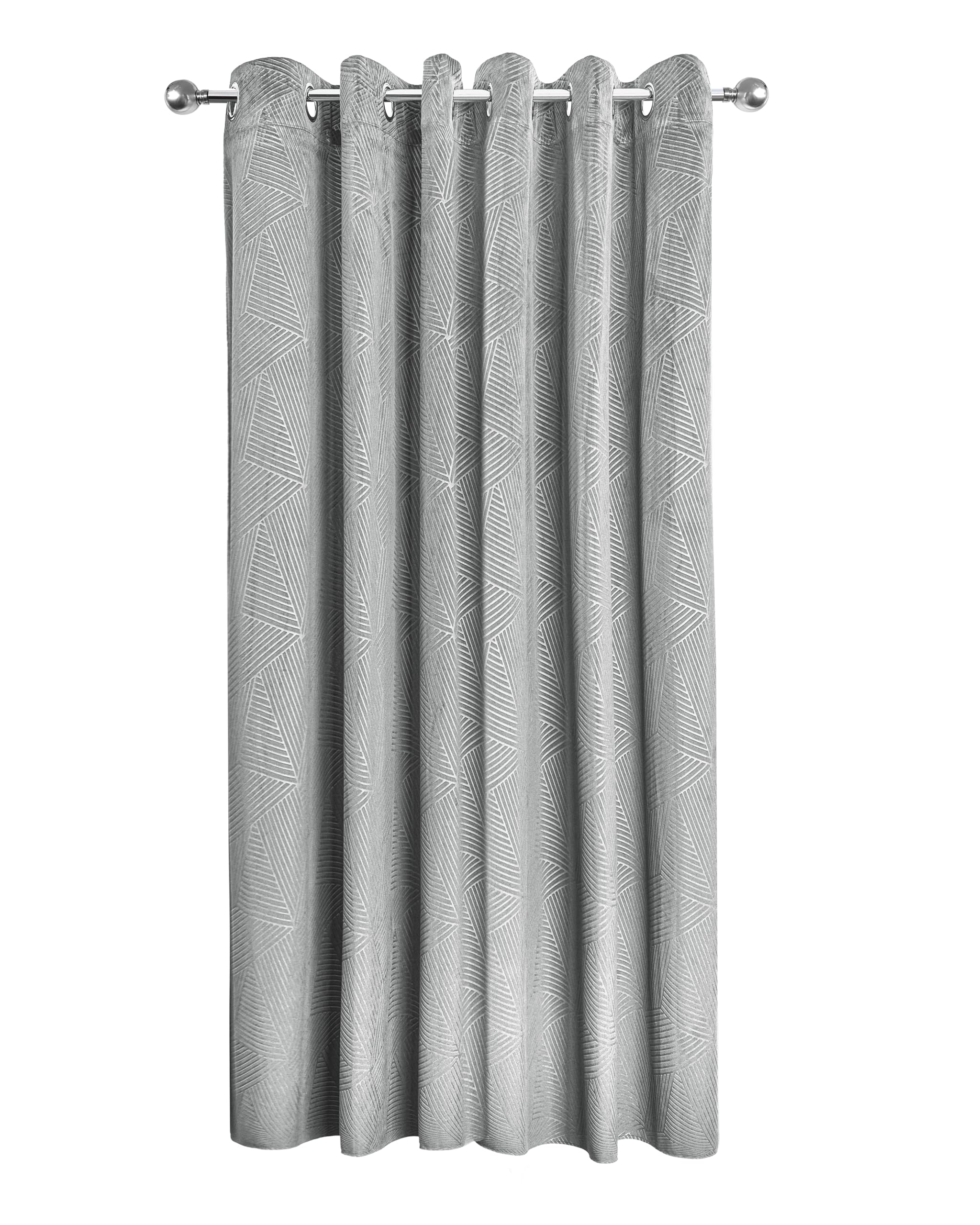 The Very Collection Geo Velvet Thermal Eyelet Door Curtain