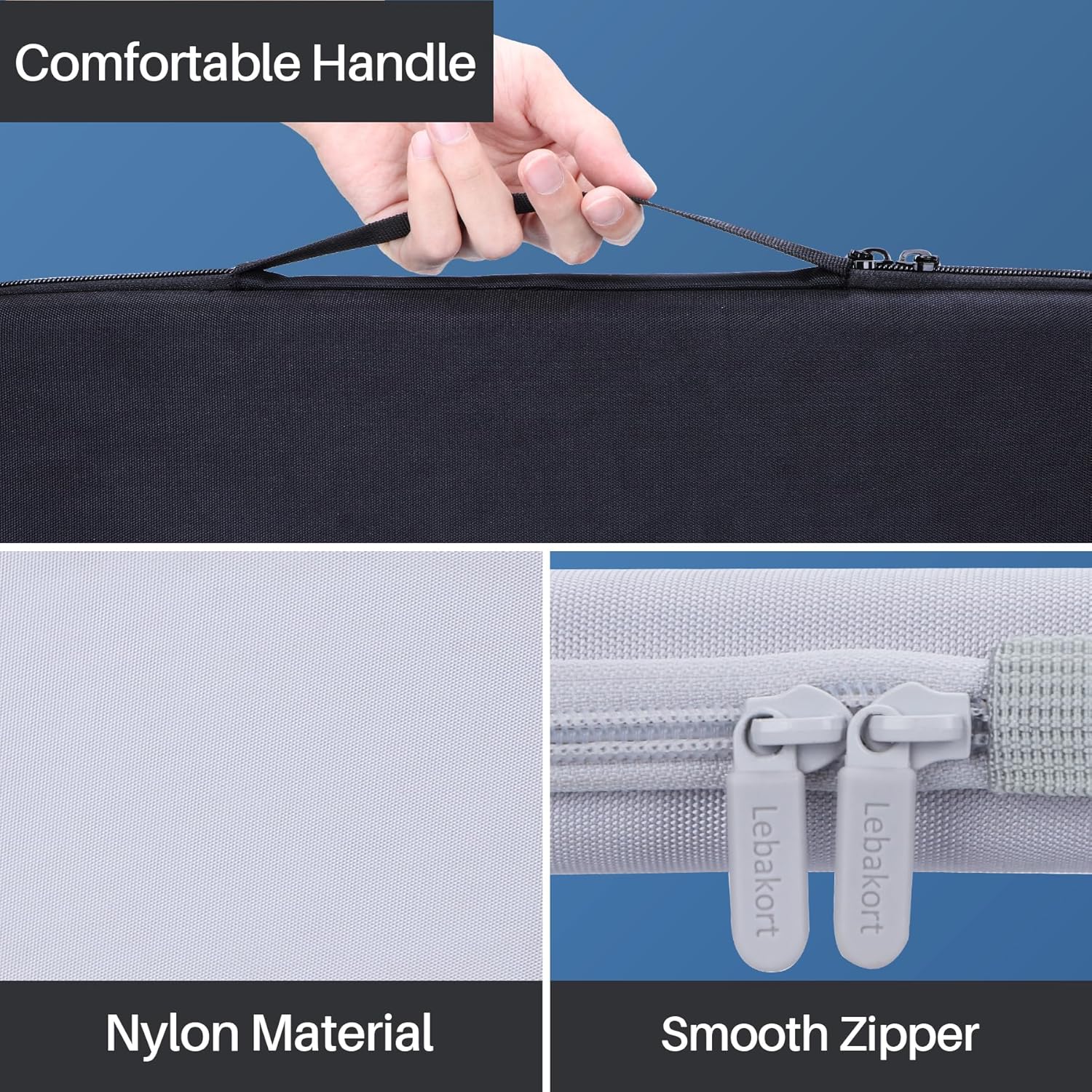 Hard Carry Case Compatible with Logitech MX Keys S or MX Keys Advanced Keyboard (Graphite case)