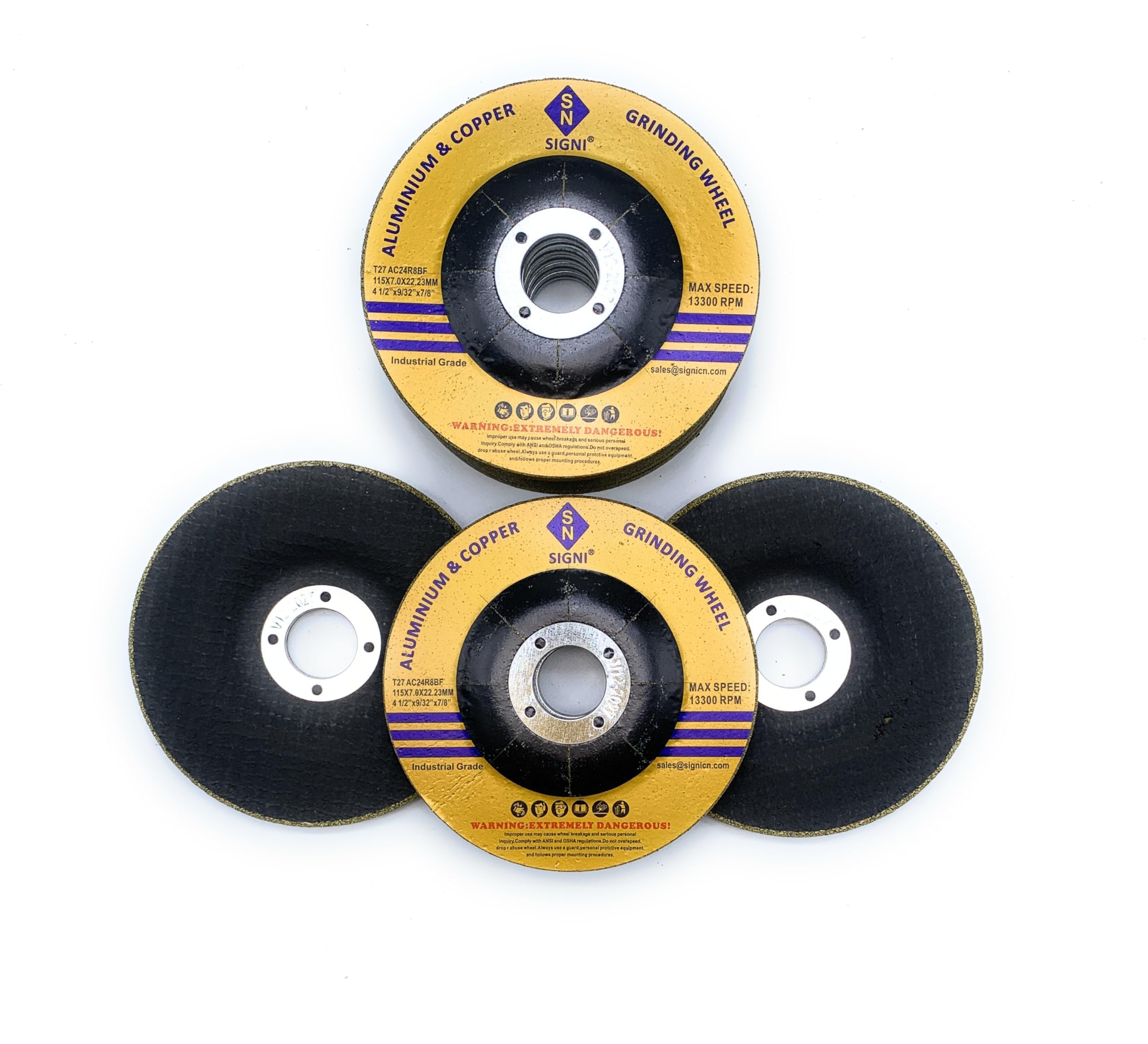 Disco abrasivo para disco de rueda de molienda para aluminio cobre latón y otros metales no ferrosos suaves, 10 unidades