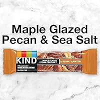 Vista 4 de KIND - Barras de nueces con pecanas glaseadas con maple y sal marina, bocados saludables, libres de gluten, bajas en azúcar, con 5g de proteína, 12