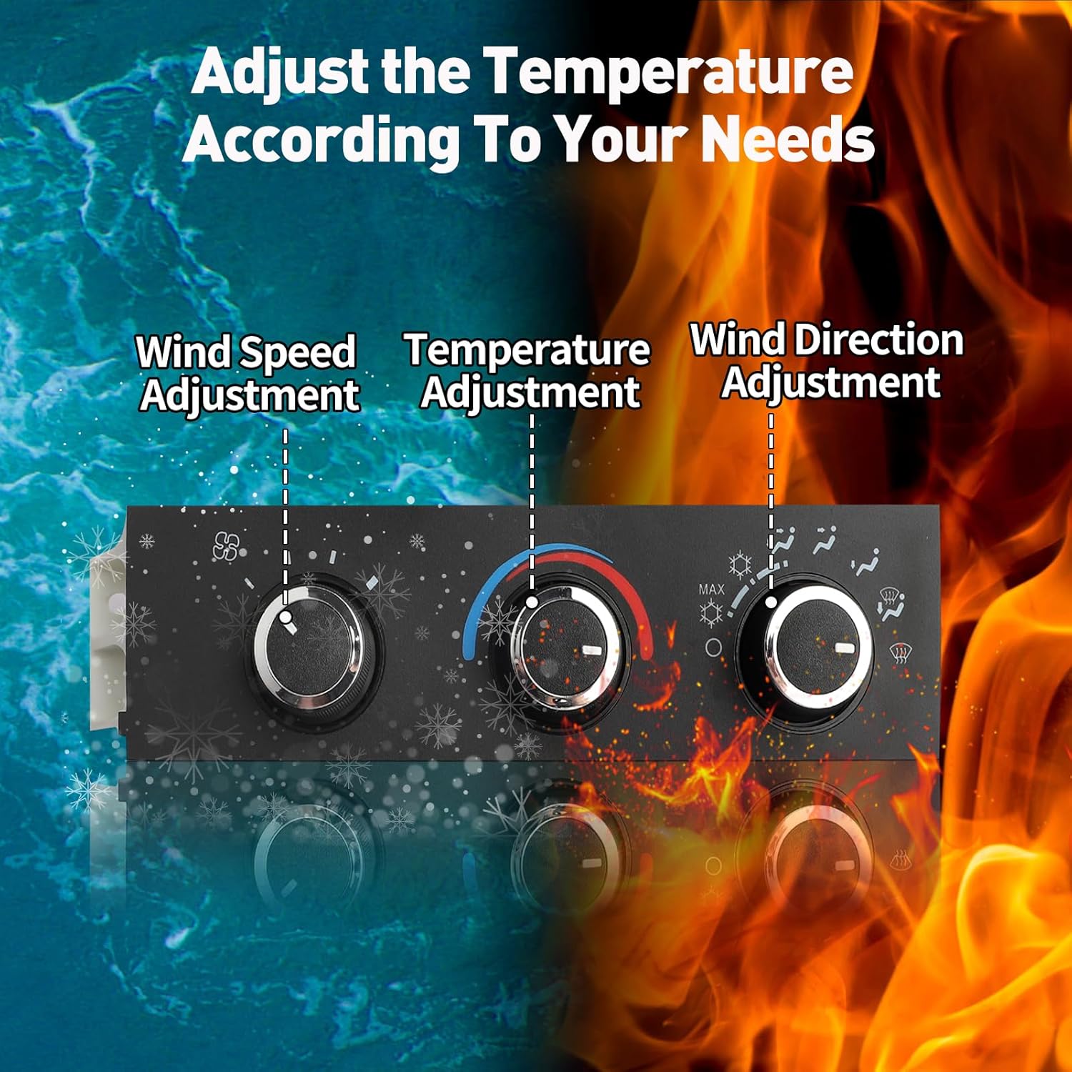 599-217 Front A/C Heater Control Switch Compatible with 1996-2014 Express 1500 Savana 1500 1996-2020 Express Savana 2500 3500 C4500 C5500 Climate Control Module Replace 15073274