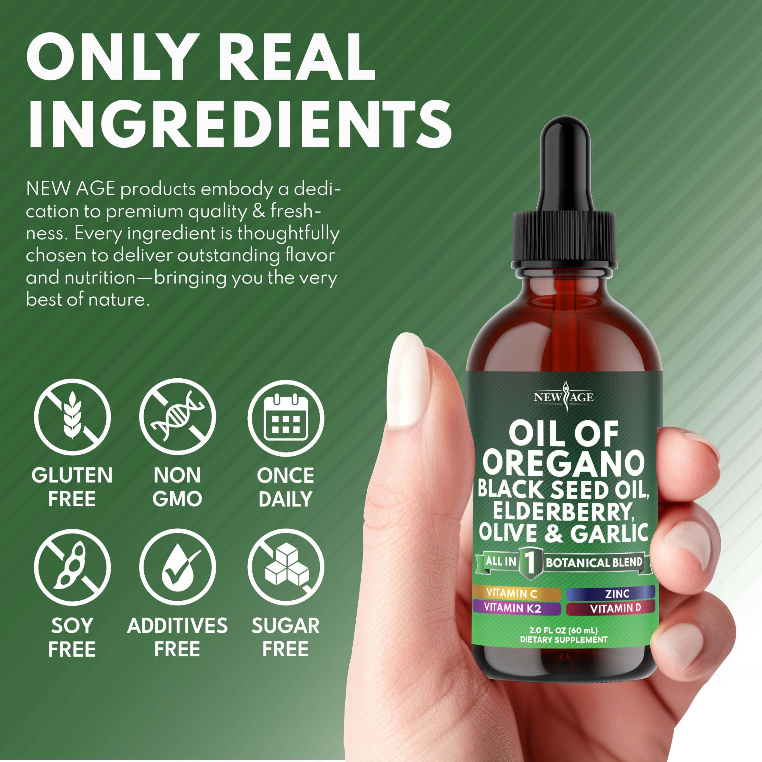 Amazon.com: NEW AGE Oil of Oregano Drops - Black Seed Oil
