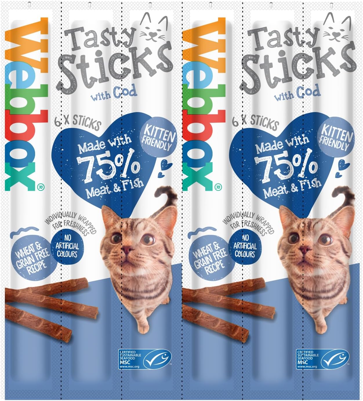 Webbox Tasty Cat Sticks Stick Cod 30g