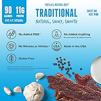 Vista 6 de Baja Vida - Cecina tradicional de ternera, paquetes de bocadillos de carne seca saludable, sin gluten, carne de res totalmente natural, sin MSG
